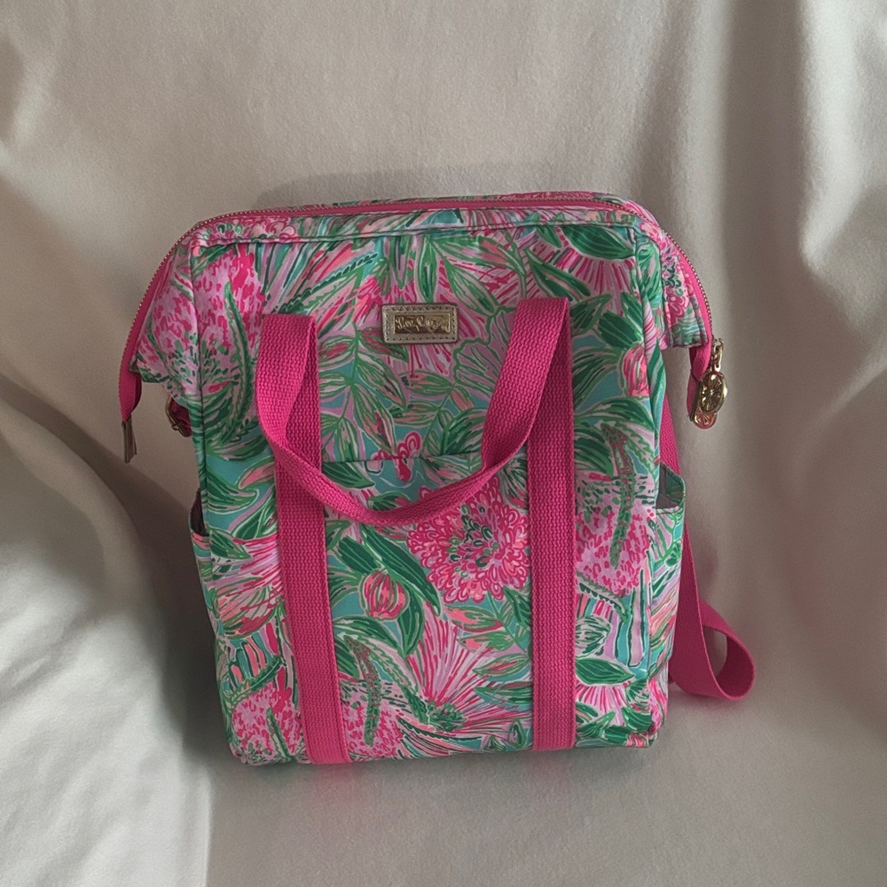 Lilly Pulitzer Vibrant Pink and Green Backpack